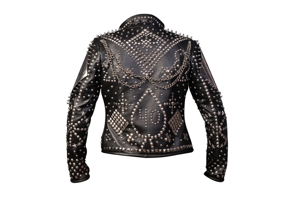 Punk Studded Biker Leather Jacket