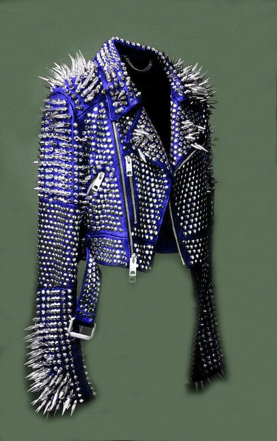 Valkyrie Spike Rocker Leather Studded Jacket