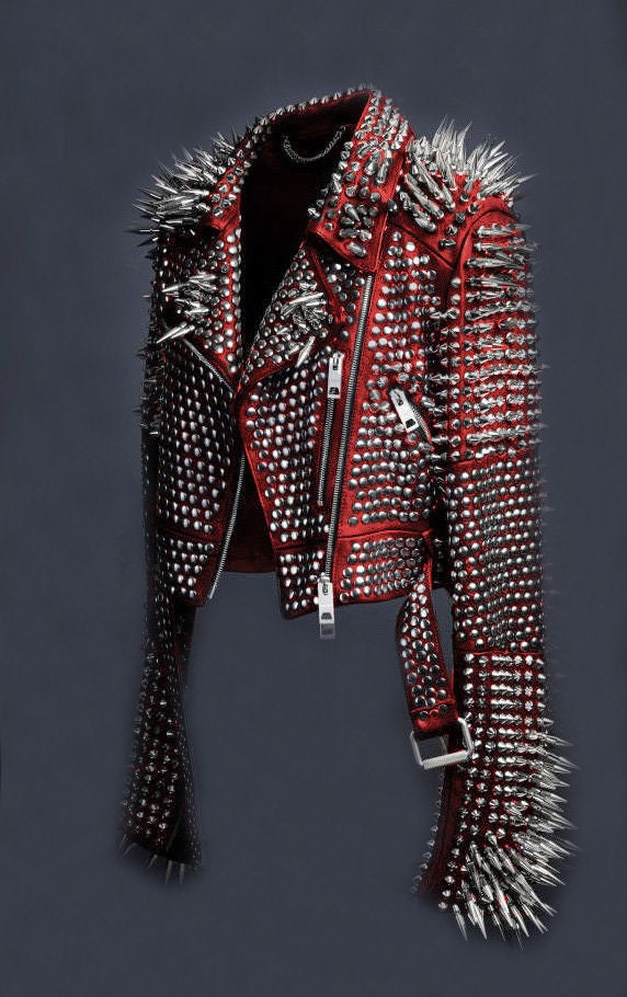 Steampunk Spiked Leather Jacket