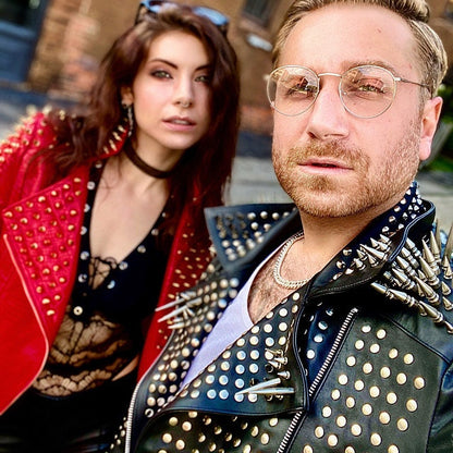 Iron Talon Long-Spike Punk Leather Jacket