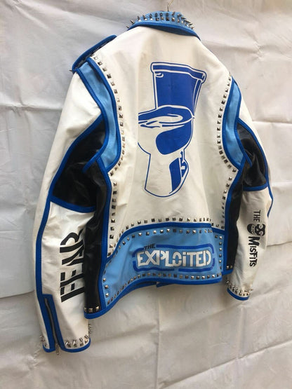 Multicolor Brando Studded Leather Jacket