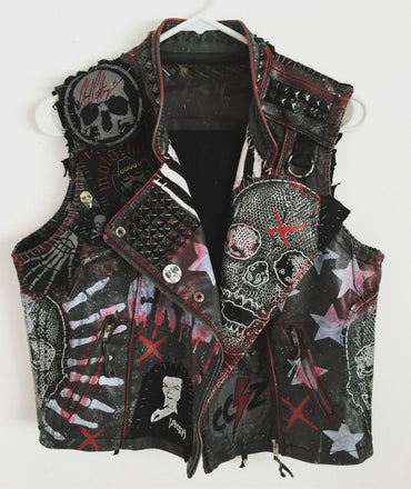 Night Crucible Studded Gothic Leather Vest