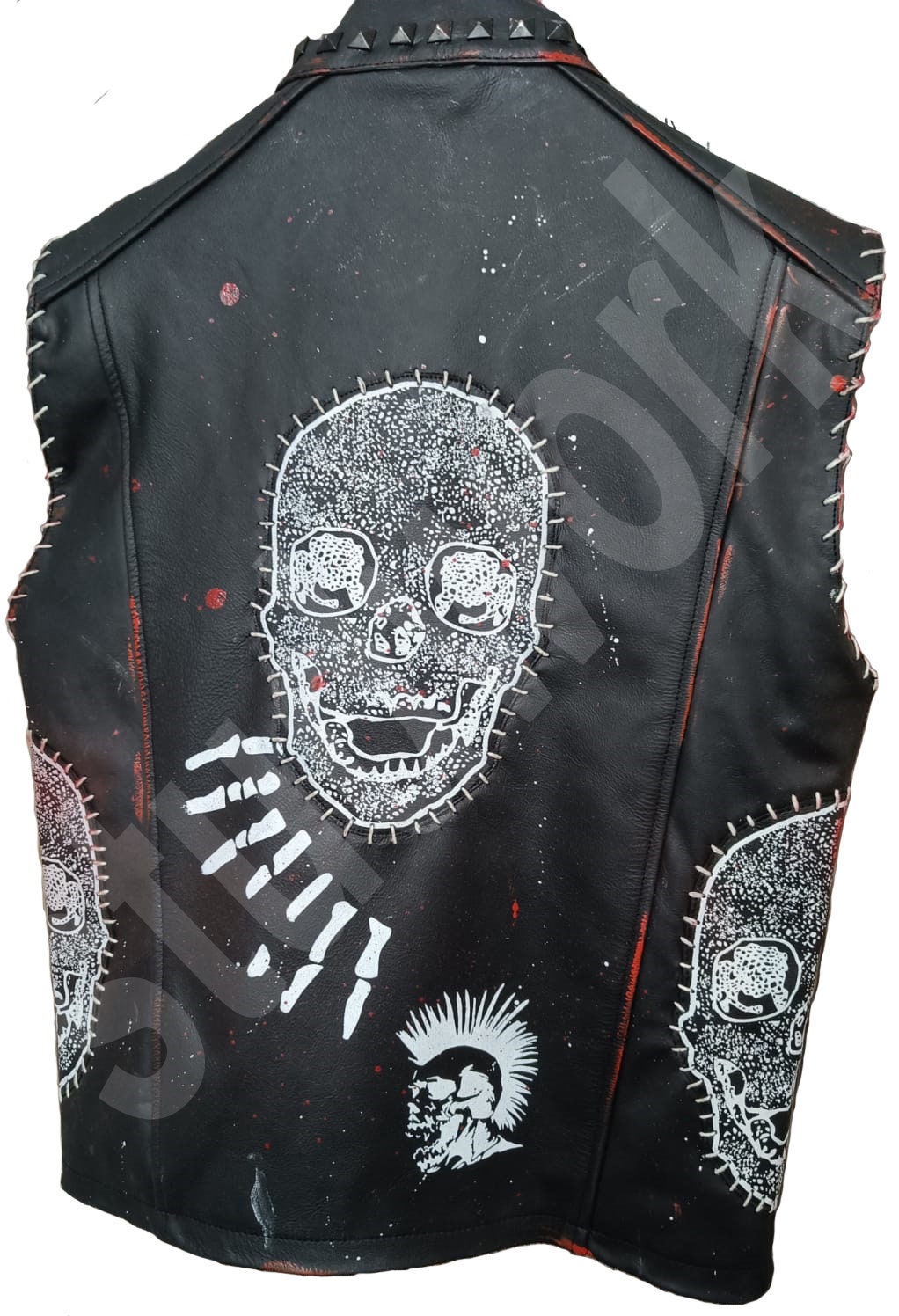 Gothic Pyramid Studded Leather Vest