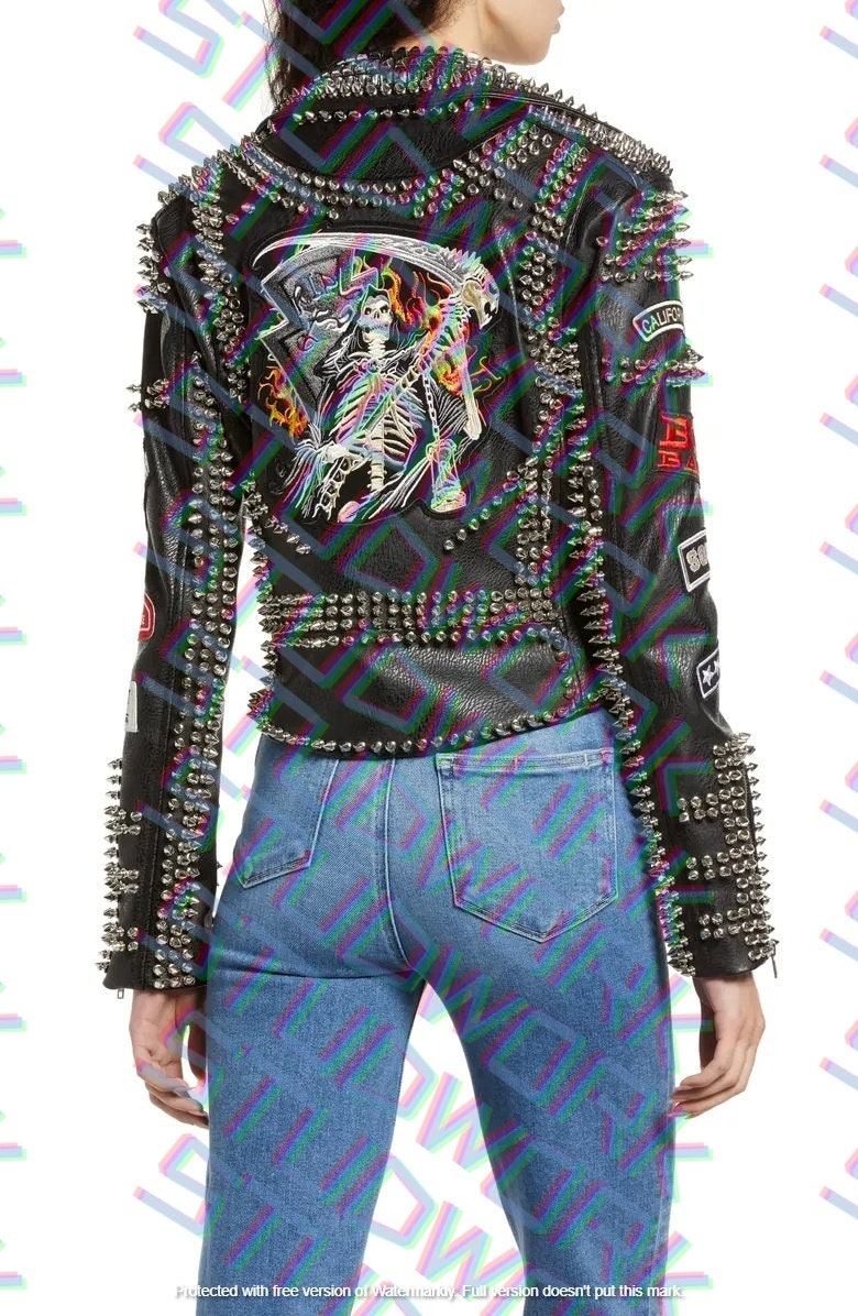 Silver Havoc Brando Studded Leather Jacket