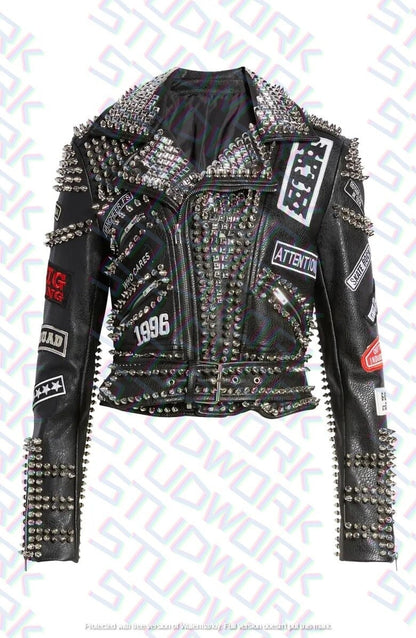 Silver Havoc Brando Studded Leather Jacket