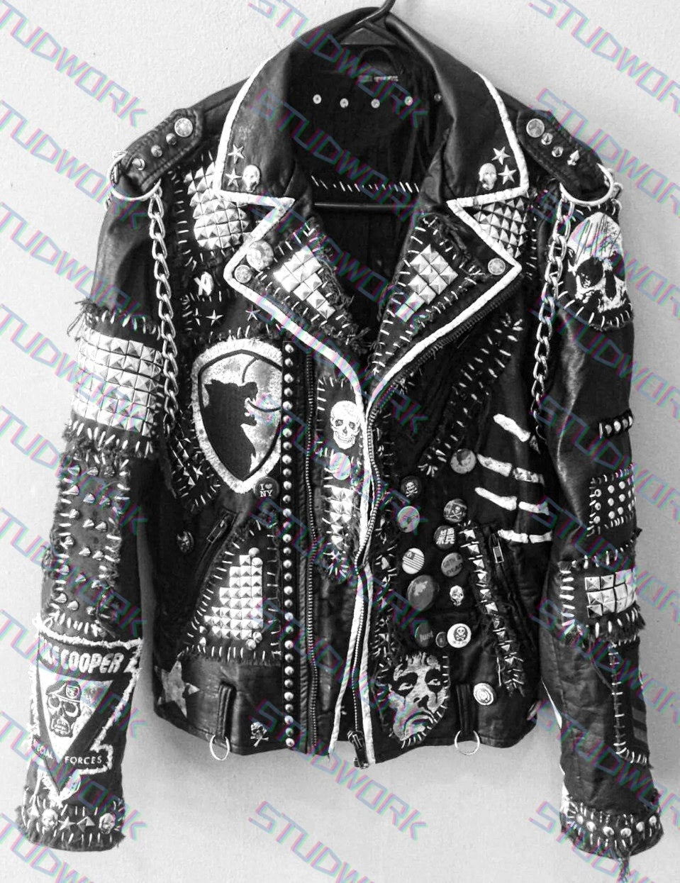 Gothic Steampunk Brando Punk Leather Jacket