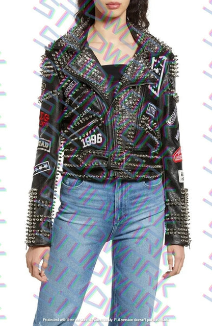 Silver Havoc Brando Studded Leather Jacket