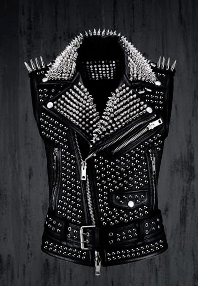 Bikers Leather Vest Jacket