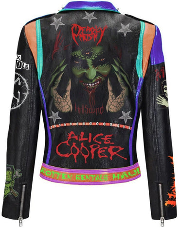 Handcrafted punk rock leather jacket