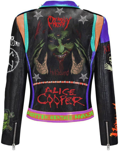 Handcrafted punk rock leather jacket