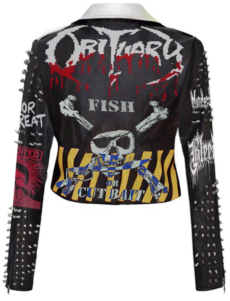 Anarchy Muse Multicolor Punk Patchwork Leather Jacket