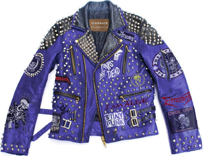 Steampunk Studded Patches Outfit Jacket