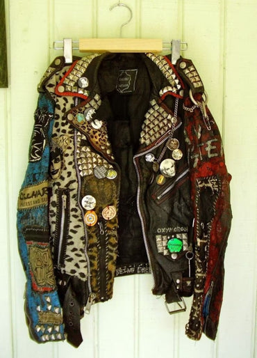 The Adicts Multicolor Punk Gothic Biker Jacket