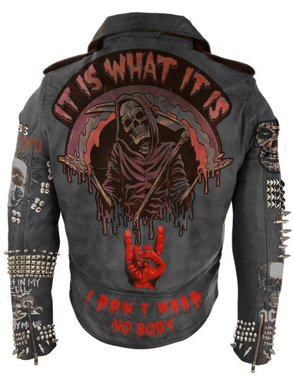 AC/DC Gothic Punk Brando Biker Jacket