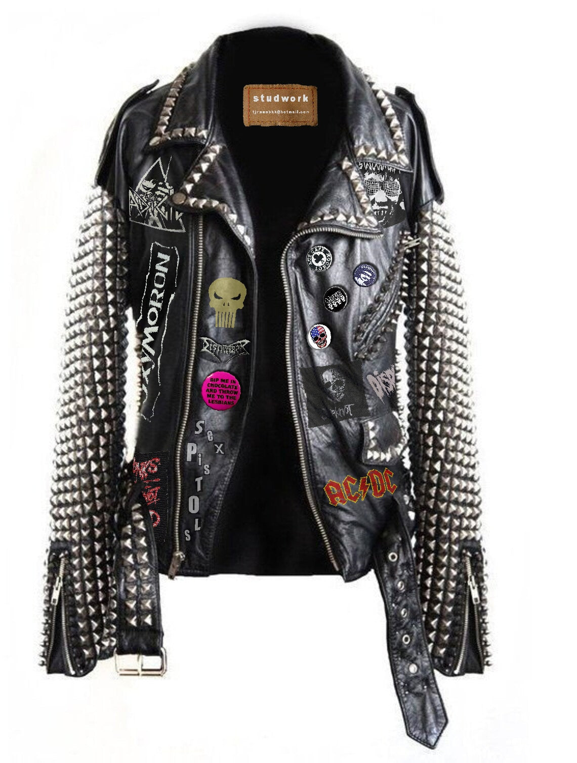 Anarchy Anthem Pyramid Studded Heavy Metal Jacket