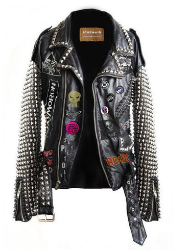 Anarchy Anthem Pyramid Studded Heavy Metal Jacket
