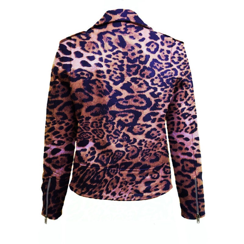 Jaguar Queen Brando Leopard Leather Jacket