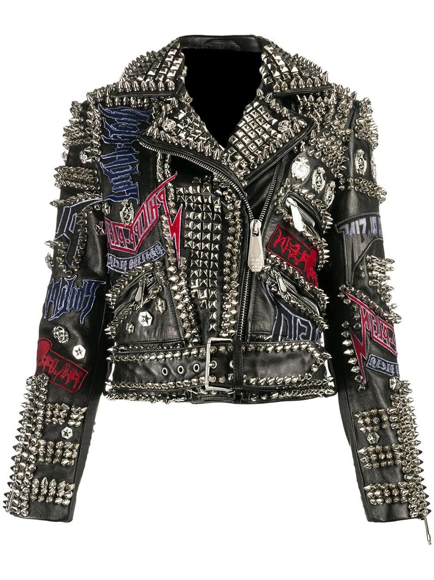 Night Siren Studded Gothic Punk Leather Jacket