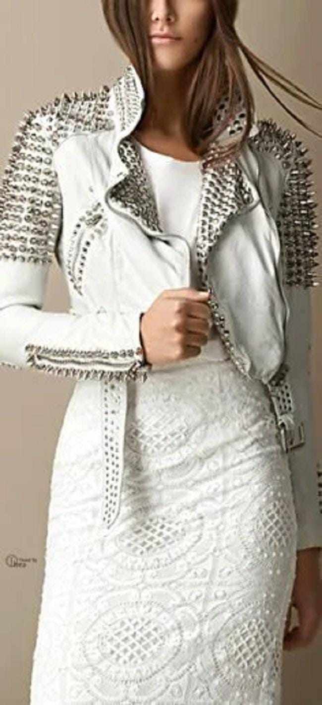 White Riot Long Spike Brando Jacket