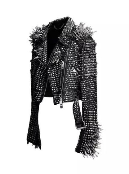 Punk Rock Spiked Leather Jacket