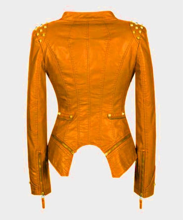 Orange Leather Jacket