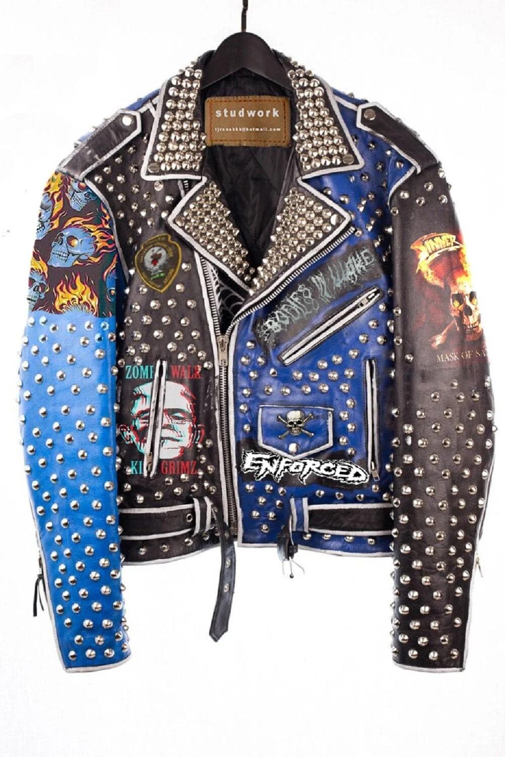 Unyielding Studded Leather Jacket