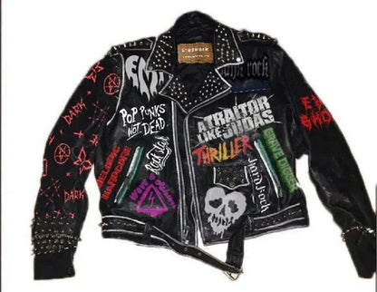 Pop Punk Studded Leather Jacket