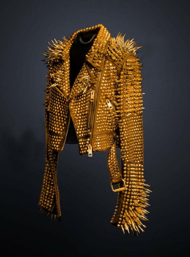Golden Spike Brando Biker Leather Jacket