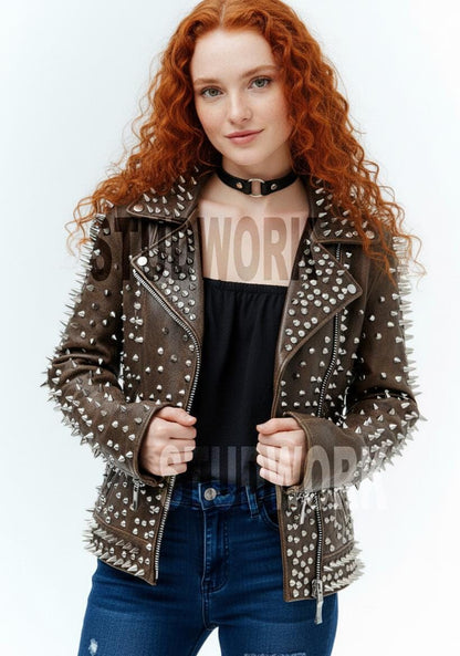 Rocker's Brown Leather Jacket