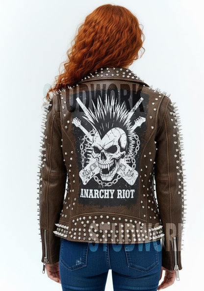 Rocker's Brown Leather Jacket